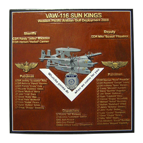 VAW 116 Sun Kings Deployment Plaque