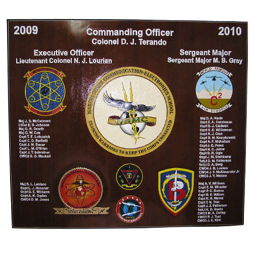 USMC Electronic School Deployment Plaque