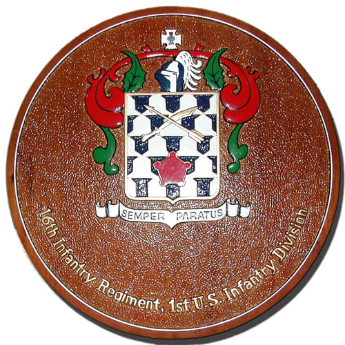 16th Infantry Regimental Crest Plaque