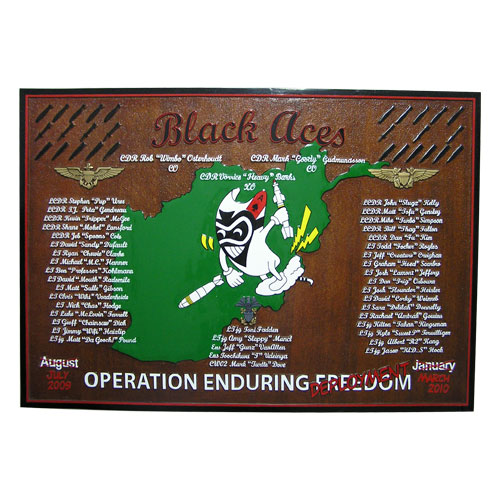 Black Aces Deployment Plaque