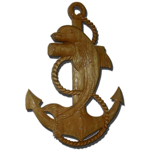 Naval Dolphin & Anchor Plaque