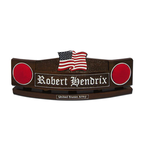 Army US Flag Desk Nameplate