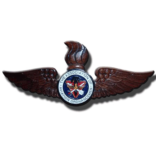Association of Aviation Ordnancemen AAO Wings Insignia Plaque