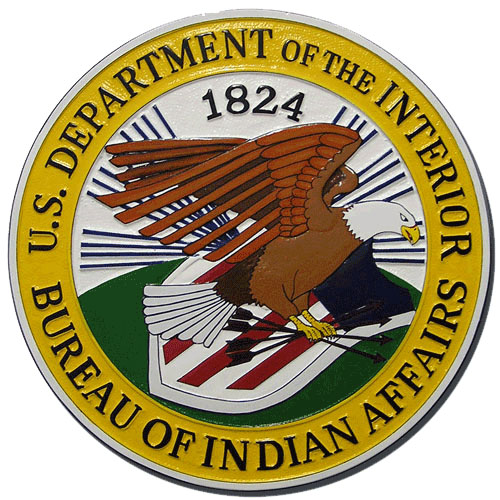 Bureau of Indian Affairs BIA Seal Plaque