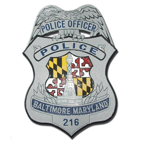 Baltimore Police Officer Badge Plaque