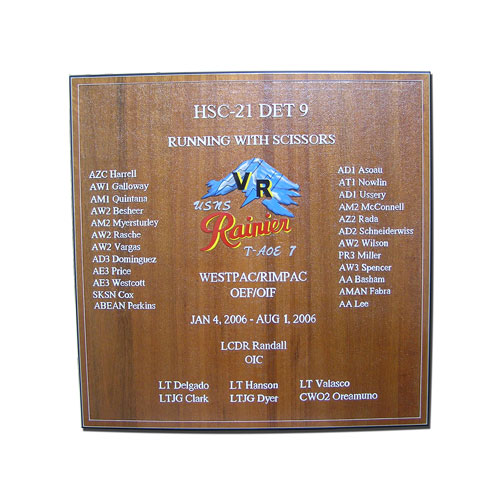 HSC-21 DET-9 Deployment Plaque