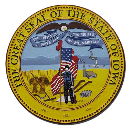 Iowa State Seal Plaque