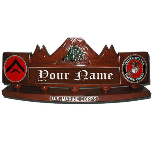 Iwo Jima Desk Nameplate Mount Suribachi