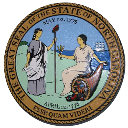 North Carolina State Seal Plaque