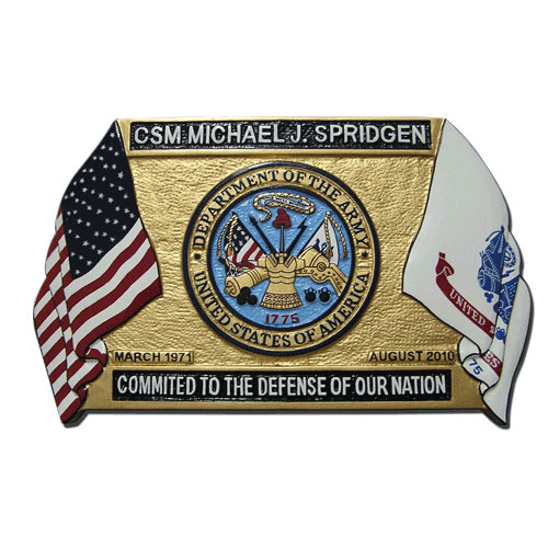 Presentation Retirement Plaque Gold