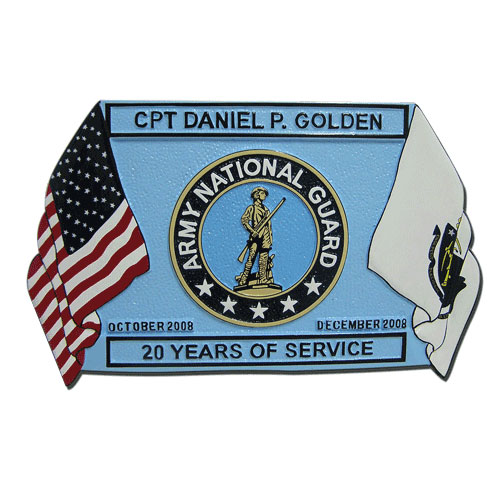 Presentation Retirement Plaque Infantry Blue