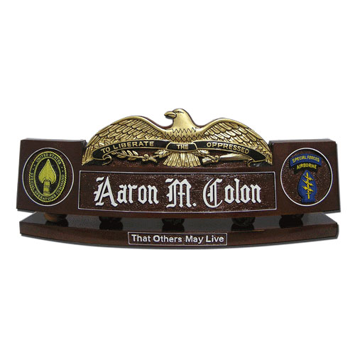 Special Forces Airborne Eagle Desk Nameplate