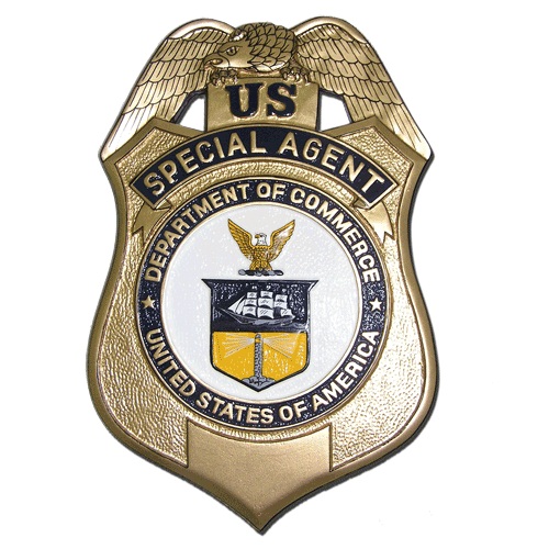 US Department of Commerce Special Agent Badge Plaque