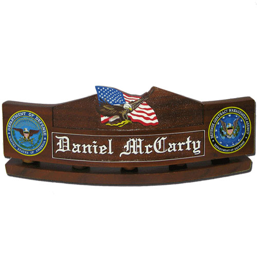 US Eagle and Flag Desk Nameplate Model 2