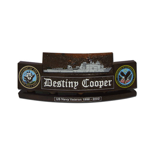 Navy Desk Nameplates