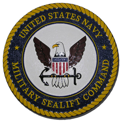 US Navy Military Sealift Command MSC Seal / Podium Plaque