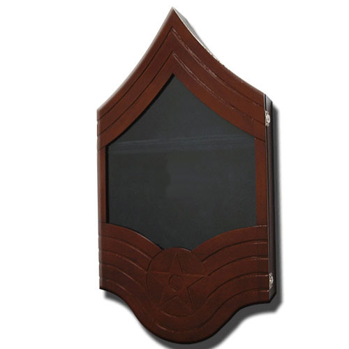 US Air Force E9 Retirement / Shadow Box Natural Dark