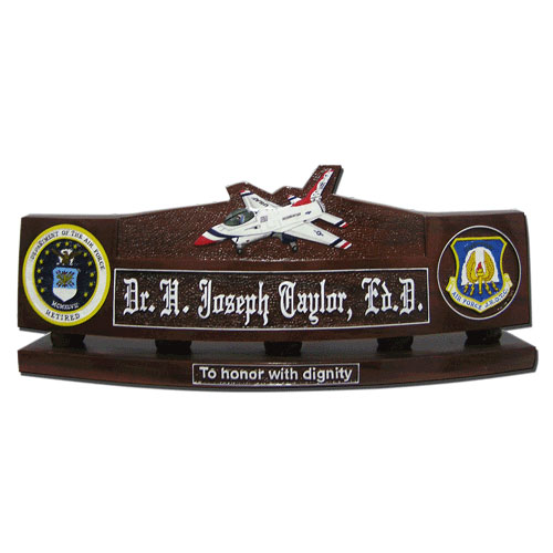 USAF F16 Fighting Falcon Desk Nameplate