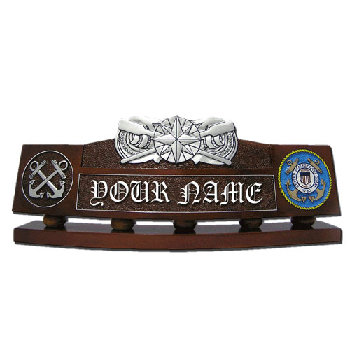 USCG Coxswain Pin Desk Nameplate