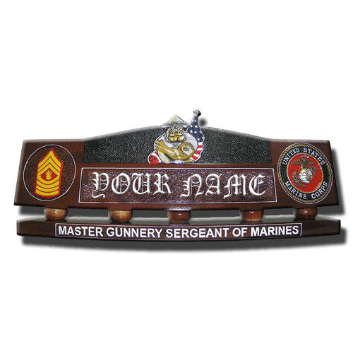 USMC Bulldog Desk Nameplate