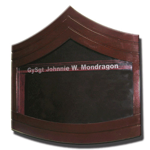 USMC E7 Retirement / Shadow Box Natural Dark