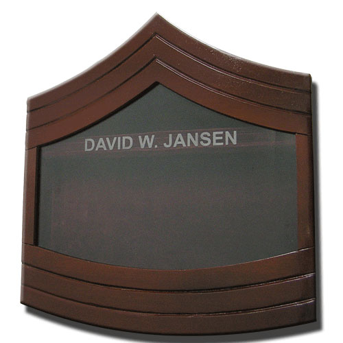 USMC E8 Retirement / Shadow Box Natural Dark