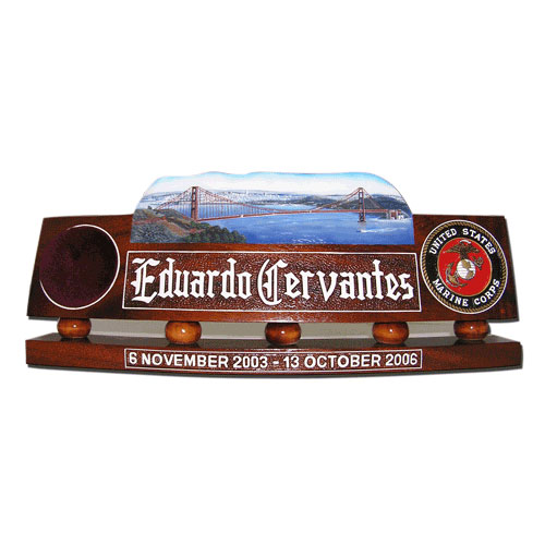 USMC Golden Gate Bridge Desk Nameplate