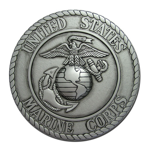 US Marines Corps USMC Seal Antique Silver