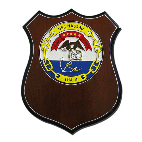 USS NASAU LHA4 Plaque