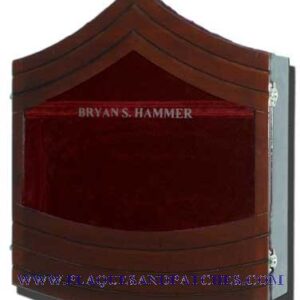 USMC E9 Retirement / Shadow Box Natural Dark