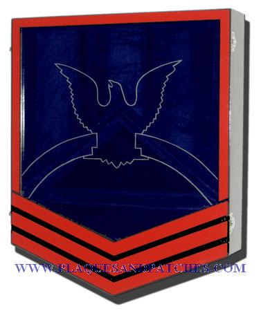 US Navy E7 Retirement / Shadow Box Colored