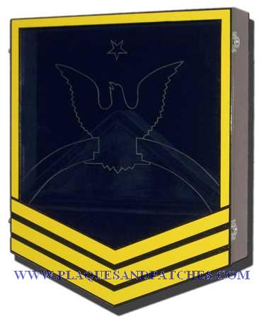 US Navy E8 Retirement / Shadow Box Colored