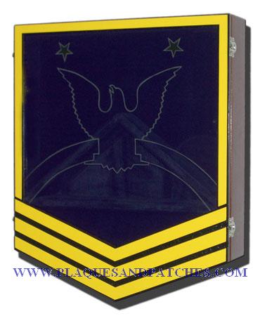 US Navy E9 Retirement / Shadow Box Colored