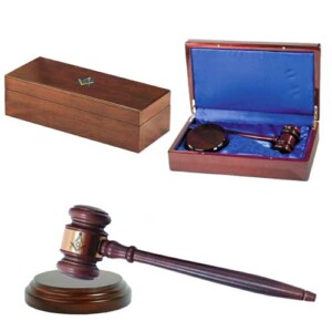 Gavel & Block in Presentation Case 10 1/2 Inches