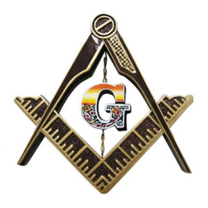 Masonic Square and Compass Wall Emblem 3D Cut