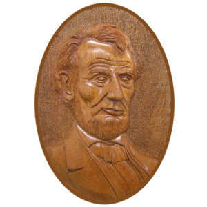 President Lincoln Bust Plaque Oval
