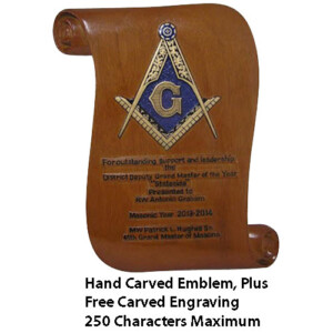 Masonic Plaque Scroll Design